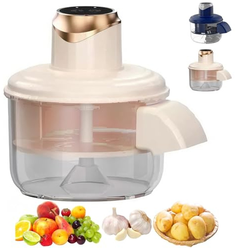 Vegetable Peeler,Automatic Potato Peeler Electric,Garlic Peeling Machine That Peels Fruit And Vegetables,Grape Peeling Machine for Grapes, Garlic, Tomato,Small Potato, Rechargeable Home (White)