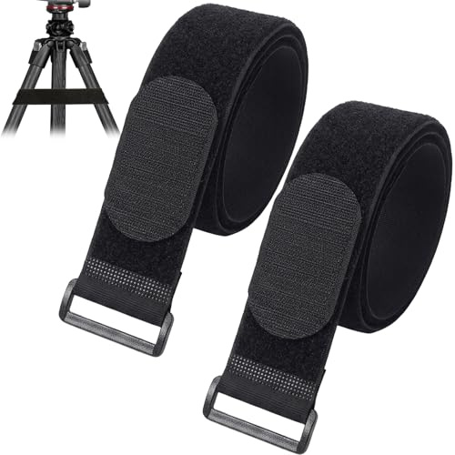 DEFIYEAR 2 Pack Heavy Duty Velcro Straps Adjustable Hook and Loop Tie Downs