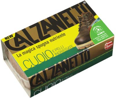 Calzanetto Spugna nutriente scarpe, Nutre protegge cuoio e pelli opache di scarpe, stivali e borse, Cuoio
