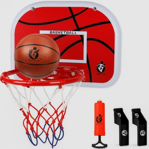 Mini Basketball Hoop, Small Balls Over Door Small Board Hoop Game Set for Door Bedroom Wall Mount, Pool Basketball Hoops with Complete Accessories Basketball Toy Gifts for Kids
