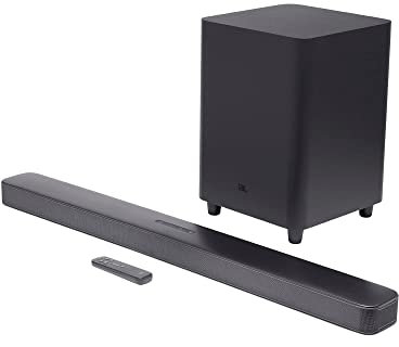 JBL Bar 5.1 Soundbar with Built-in Virtual Surround, 4K and 10 Wireless Subwoofer (2019 Model)