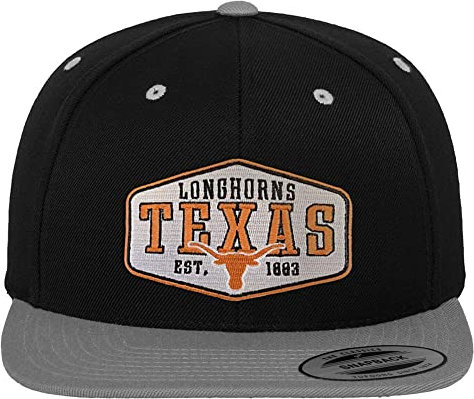 University of Texas Offizielles Lizenzprodukt Texas Longhorns 1883 Premium Snapback Cap (Schwarz-Dunkelgrau), One Size