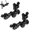 2 Stück Angelstuhl Regenschirmhalter, Angelstuhl Zubehör, Multifunktionaler Schirmstangenhalter, 360° Drehbar Angelrutenhalter, Sonnenschirmhalter Fester Clip, für Fahrrad Kinderwagen Rad Angelstuhl