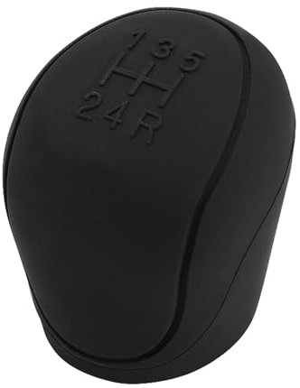 Juttzzei 5 Speed Gear Knob Cover, Universal Car Shift Knob Cover, Upgraded TPU Silicone Gear Stick Cover Head for Manual Automatic Car Gear Shift Knob - Black