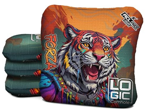 Logic Cornhole Forza – Drip Tiger ACL Pro Cornhole Bags Professionelle Cornhole Bags Slick and Stick | Reguläre Größe und Gewicht