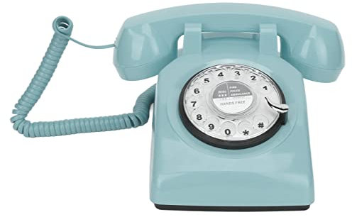 Zunate Vintage Roterande Telefon, Vridbar Telefon med Handsfree och återuppringningsfunktioner, Fasta Telefoner för Hem, Kontor, Kontor