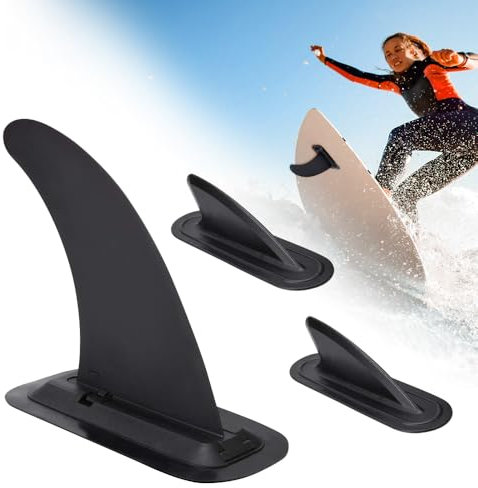 Riisoyu 3 Stück Sup Finne, Universal Surfboard Finne 9 Zoll Abnehmbare Center Fin Sicher Verstärkt Surfboard Flossen für Stand Up Paddle Board Longboard Surfboard