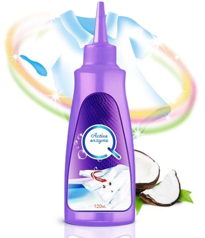 2025 New Stain Remover for Clothes, White Shirt Garment Stubborn Stain Cleaner Oil Remover, Active Enzyme Laundry Clothing Stain Remover Collar Stain Removal Spray (1)