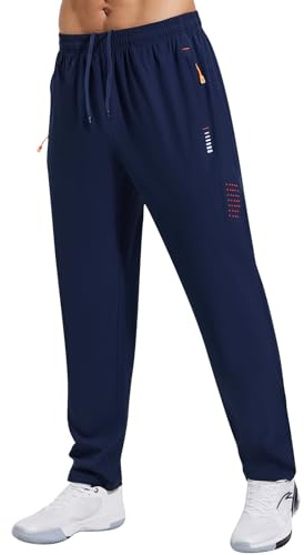 Gaiatiger Tracksuit Bottom Men Joggers Bottoms with Zip Pocket-3039-N-L