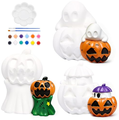 Pellinch Kit Créatif Enfant Décoration, platre pour moulage, Figurine à Peindre en Plâtre, Figurine à Peindre en Plâtre, Kit Creatif Enfant, Cadeau Créatif Bricolage d'Anniversaires Noël（A）