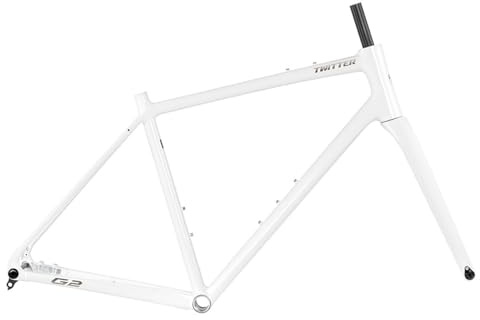 700C Racercykelram Gruscykelram 45 Cm 48 Cm 51 Cm 54 Cm Aluminiumlegering Skivbromsram Med Kolfibergaffel Genomgående Axel 100/142 Mm