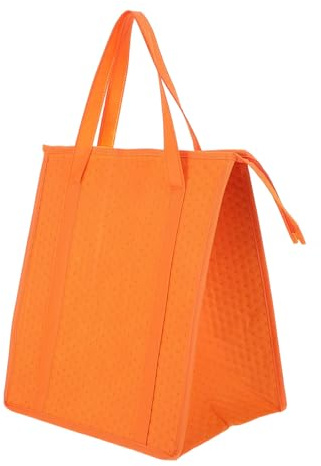Sosoport Reusable Insulated Shipping Bag with Embossed Spots Design, Non-woven Fabric and Aluminum Lining, Thermal Tote Bag for Hot Cold Food, Handheld Grocery Storage for Shopping