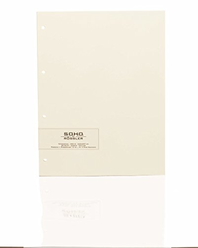 Rössler Papier 1321000008 - S.O.H.O. Cartón fotográfico gamuzado, grosor de papel 300 g/m², para mecanismo de 4 anillas, 20 hojas