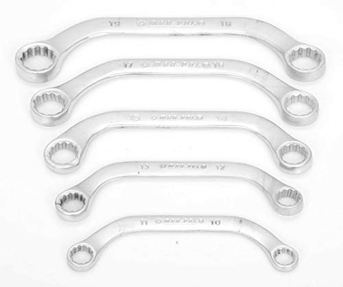 Set di chiavi a doppio anello, 5 pezzi 10-19 mm