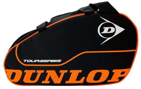 Dunlop 10316686 DAC PDL Dunlop Tour Intro Paletero, Tamaño mediano con 2 compartimentos, Material 100% Poliéster, Negro y Naranjo