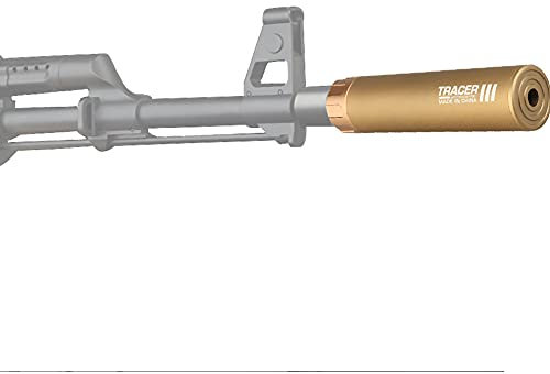 AQzxdc Military Muzzle Brake Flash Hider, Flaming Gel Tactical Tracer Unit im Dunkeln leuchten, Adapter für 14 mm CCW Airsoft Water Guns Ersatzteile,15.8 gd