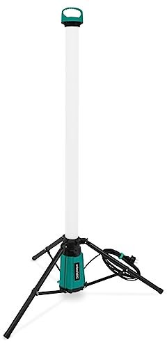 VORNOC Lampe de travail PRO 360° - LED - 76W - projecteur - avec trépied - très puissant : 11.500 lumen - hauteur : 151 cm - 5 m de câble