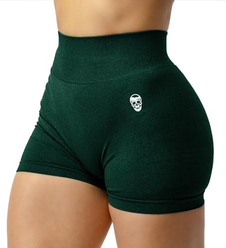 Gymreapers Infinity Seamless Workout Shorts High Waist Biker Shorts for Women Athletic Gym Running Pilates Yoga Sport Short (Reef M)