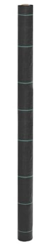 Homgoday Toile anti-mauvaises herbes en non-tissé pour jardin, plate-bande surélevée, chemins de gravier, allée, terrasse, noir, 1,5 x 10 m, PP