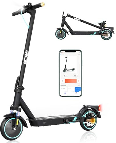 RCB R17 Trottinette Électrique, Jusqu'à 25 km/h, Pneus Solides 8.5'', Contrôle APP, Charge Max 120 kg, Double Frein, Double Amortisseurs, Poids 15 kg, pour Adultes et Adolescents