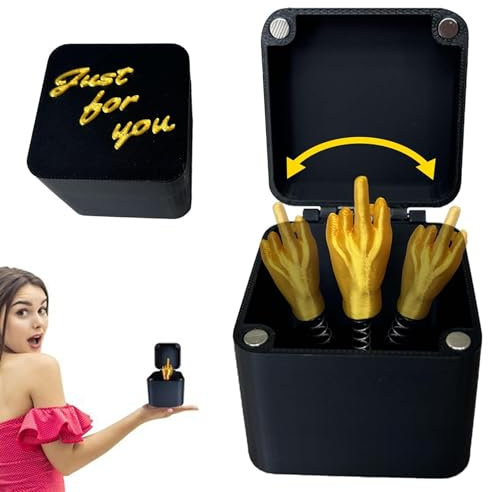 Scatola Regalo con Dito Medio a Sorpresa, Gadget Divertente Scherzo Regalo di Natale e Compleanno, Idea Regalo Umoristica per Amici e Colleghi, Perfetta per Feste e Scambio Regali