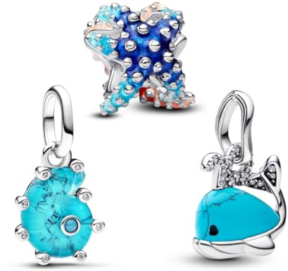 PHCLASY Meer Tiere Set Charms Geburtstag Anhänger für Europas Armband Damen Valentinstag Muttertag Schmuck Geschenke