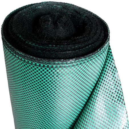 Tela de acolchado tejida 90 g/m² – Rollo – Geotextil antimalezas de alta resistencia – Color verde – Uso de jardín, pasillos, cultivos (1,50 x 50 m)