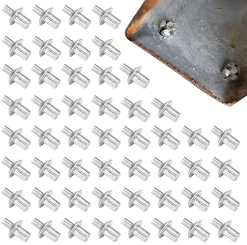 Générique Rivetti a Testa Rotonda - Rivetti Ciechi in Alluminio - Attacchi di Espansione A Percussione per Metallo, Legno, Elettronica, Lega Resistente, Installazione Facile, Colore Argento, 50 O 100