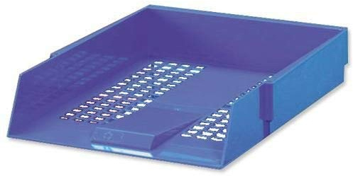 1 X Blue Letter Tray High-Impact Polystyrene Foolscap + A Free Pen