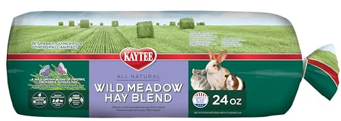 Kaytee All Natural Timothy Hay Wild Meadow Hay Blend for Guinea Pigs, Rabbits & Other Small Animals, 24 Ounce