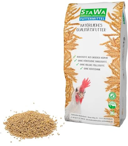 STAWA Wachtelfutter Legekorn Spezial, ohne Soja, mit natürlichen Milben Komplex, ohne Gentechnik, ohne künstliche Konservierungs- und Farbstoffe, 25 kg
