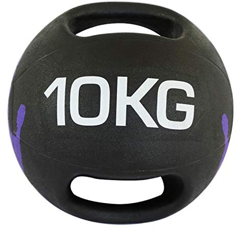 Balle de Médecine Balls Double Manche en Caoutchouc Médecine Ball, Home Gym Core Force Formation Cardio Equipement De Fitness, 3kg / 4kg / 5kg / 6kg / 7kg / 8kg / 9kg / 10kg / 10kg