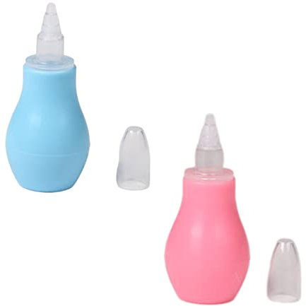 Baby Nasensauger Manuell Nasenaspirator Nasal Reiniger für Neugeborene Kleinkinder Laufende Nase verstopfte Nasen Rosa & Blau