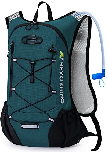Lightweight Hydration Backpack, Running Backpack with 2L Water Bladder, Hydro Water Daypack for Cycling Hiking Rave for Men Women