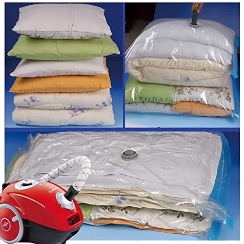 Outlet Accessori 2 Sacchetti Sottovuoto Vestiti Grandi 100x70cm - Sacchi Sottovuoto Piumoni Coperte - Buste per Indumenti da Viaggio - Armadio Salvaspazio Misura Grande Big XL XXL Ermetici