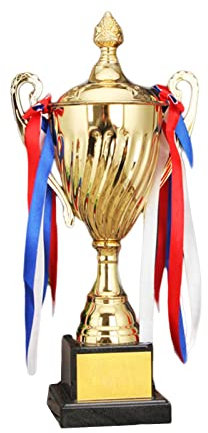 Ronyme o Trofeo Ricompense Trofeo Grande Coppa Trofeo in Metallo Ricordo per celebrativo Concorso di Calcio Calcio Baseball, 45 cm