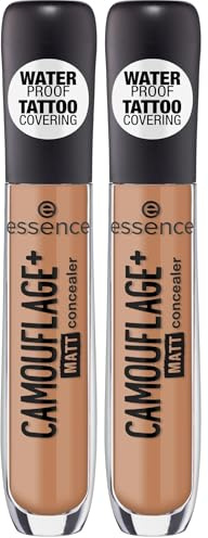 essence CAMOUFLAGE+ correttore viso effetto opacizzante, opacizzante, opaca (5ml) (Confezione da 2)