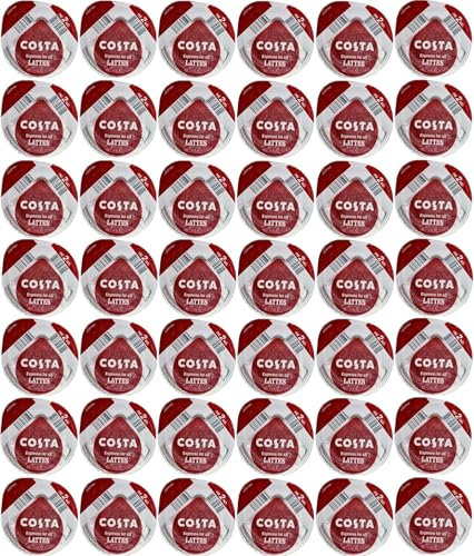 Tassimo Costa Latte Espresso Coffee Pods (Total 48 Pods, SOLD LOOSE, NO MILK Pods)