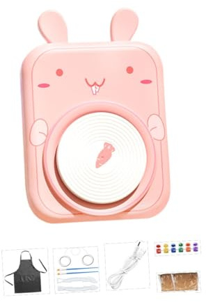 Guangcailun Machine à sculpter la poterie Petite Roue de poterie pour Enfants pour Les projets d'artisanat créativité et stabilité Roue électrique pour Enfants débutant Professionnel