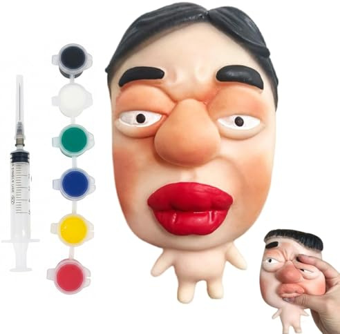 Giocattolo Antistress Brufoli, Faccia Schiaccia Brufoli, Giocattolo Spremi Brufoli in Silicone con Vernice Ricaricabile, Giocattoli Decompressivi per alleviare Stress e Ansia (A01)