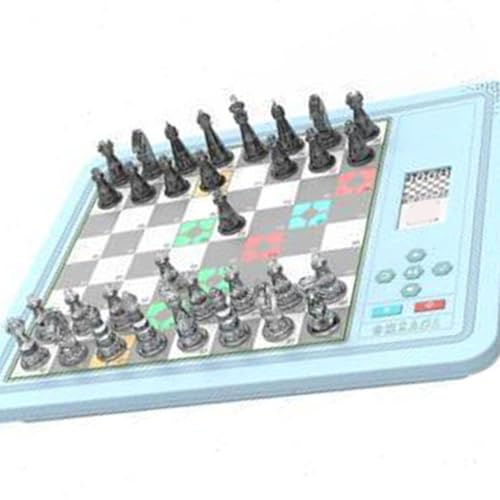 KIMISS Juego de Ajedrez Magnético con Oponente AI Juego de Ajedrez Electrónico con Oponente AI 3 Modos de de Mesa de Magnético Portátil para Computadora para Niños Adultos Principiantes (Blue)