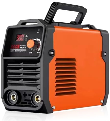 300A IGBT Soldador 220V – Soldador MMA portátil con arranque en caliente y función antiadherente, soldador IGBT DC de electrodos, para acero, acero inoxidable y hierro fundido, pantalla LCD