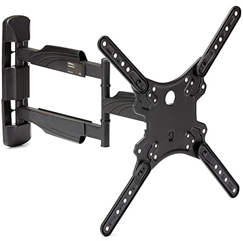 StarTech.com Soporte VESA de Pared para Televisor o Monitor de 32 a 55 Pulgadas en Acero de Servicio Pesado - Totalmente Articulado, Negro