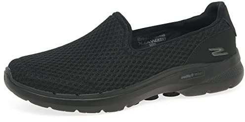 Skechers Womens Go Walk 6 Big Splash Sneaker, Black Textile Trim, 6 UK