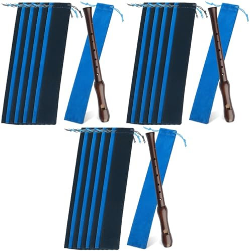 VICASKY 30stücke Flöten-tragetasche Samtweiche Aufbewahrung Für Blockflöte Klarinette Mundharmonika Trommelstöcke Vielseitig Einsetzbar Für Musikinstrumente