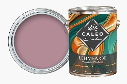 Caleo Color Royal Lilac Clay Paint, 5 Litres, Ecological Wall Paint for Living Room etc. High Coverage, Drip-Free, Odourless