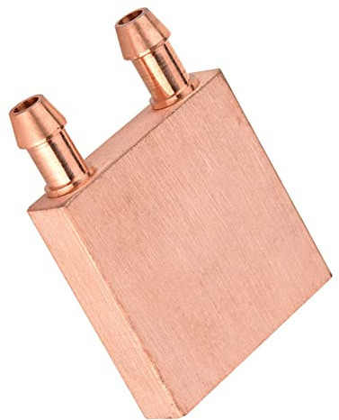 Eacam Water Cooling Copper Block, Suitable for Graphics GPU Heat, Semiconductor Cooling Piece Compatible with Low-End CPU, 40 * 40 * 10mm, Made of Pure Copper, Lightweight Design for