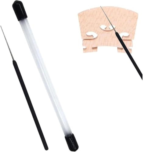 Violin Bridge File and Nut File Set with Storage Box, Metal Luthier Repair Tool for Violin Bridge Slot Shaping Nut Adjustment and String Groove Maintenance