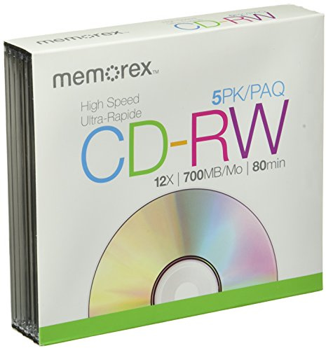 Memorex 03415 CD-RW 700MB 5pc(s) - blank CDs (CD-RW)