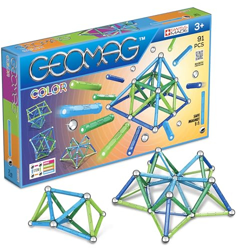 Geomag Classic Color Construcciones magnéticas y Juegos educativos, 91 Piezas (263), Multicolor